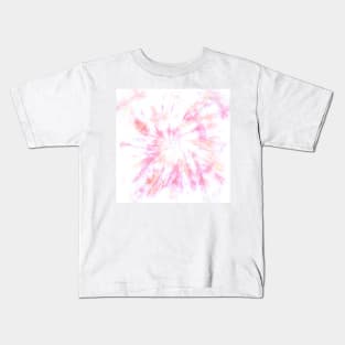 Pink and Orange Marble Tie-Dye Kids T-Shirt